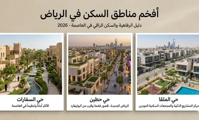 أفخم أحياء الرياض للسكن
