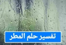 تفسير رؤية المطر في المنام