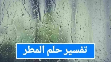 تفسير رؤية المطر في المنام