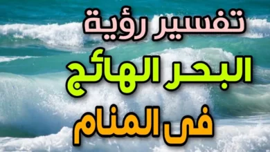 تفسير رؤية البحر الهائج في المنام